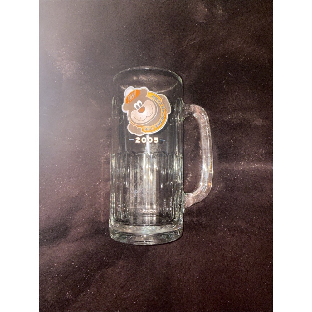 A&W Root Beer Mug, Large Heavy Glass, Vintage AW Oval Logo 7 Inches‎ Tall , 2005
